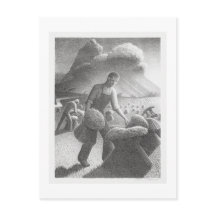 La tempête qui approche de Grant Wood (1940) impre