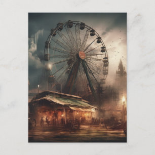Carte Postale La tente de la grande roue de la fête foraine aban