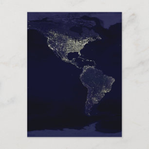 Carte Postale La Terre à la nuit