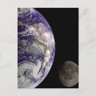 Carte Postale La Terre et la Lune