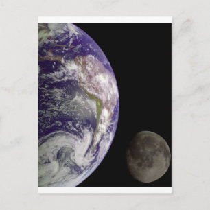 Carte Postale La Terre et la Lune par Galileo
