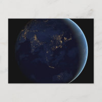 La Terre s'illumine la nuit en Asie et en Australi