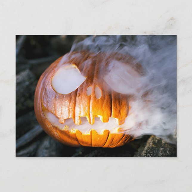 Carte Postale La tête Jack-o-Lantern d'un cavalier sans tête (Devant)
