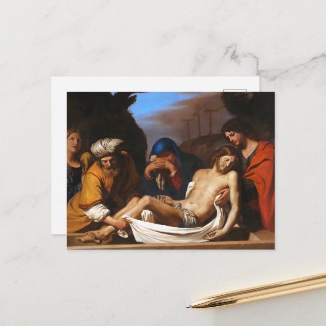 Carte Postale La tombe de Guercino Art religieux (Devant/Arrière en situation)