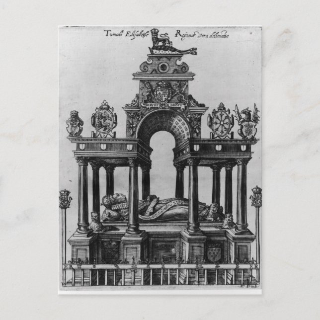 Carte Postale La Tombe d'Elizabeth I, 1620 (Devant)