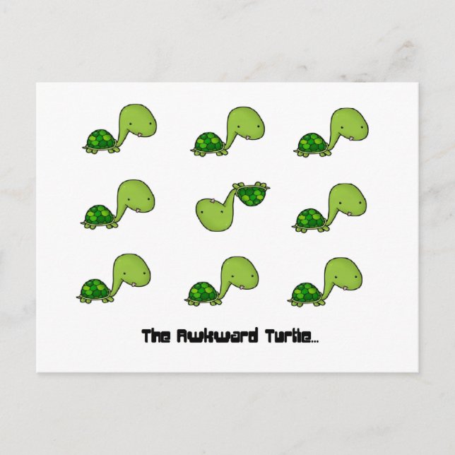 Carte Postale La tortue agitée (Devant)