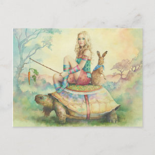Carte Postale "La Tortue Et Le Lièvre" De Scot Howden