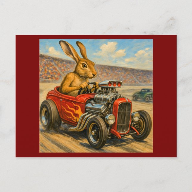 Carte Postale La Tortue Et Le Lièvre Sont De Retour (Devant)