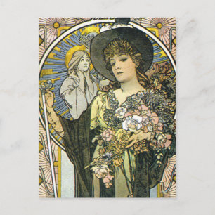 Carte Postale "La Tosca" (détail) d'Alphonse Mucha
