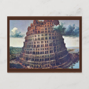 Carte Postale La Tour De Babel. Par Pieter Bruegel