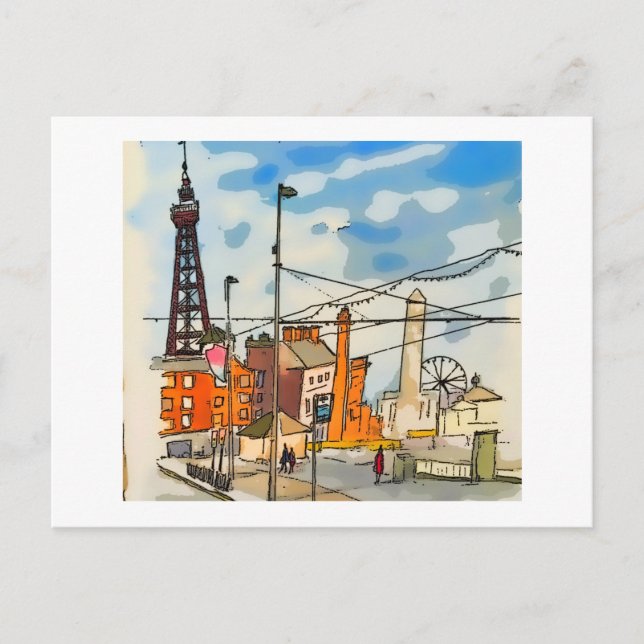 Carte Postale La tour de Blackpool (Devant)