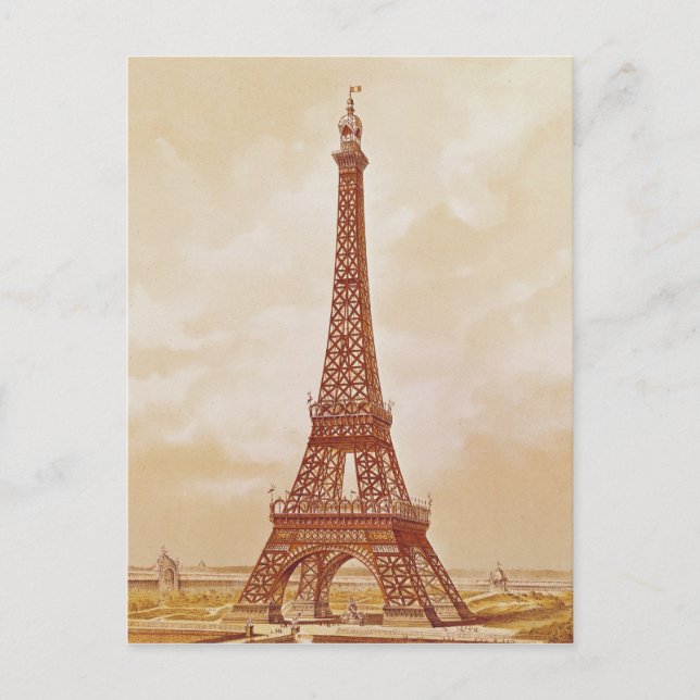 Carte Postale La Tour Eiffel, 1889 (Devant)