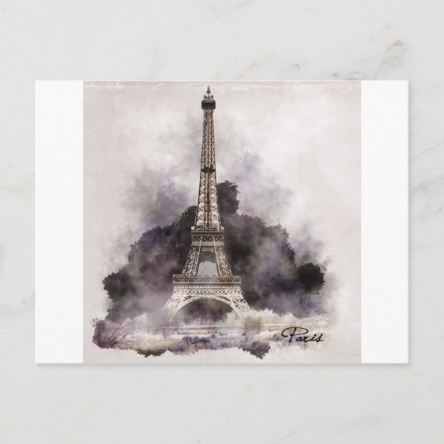 Carte Postale La Tour Eiffel de Paris. (Devant)