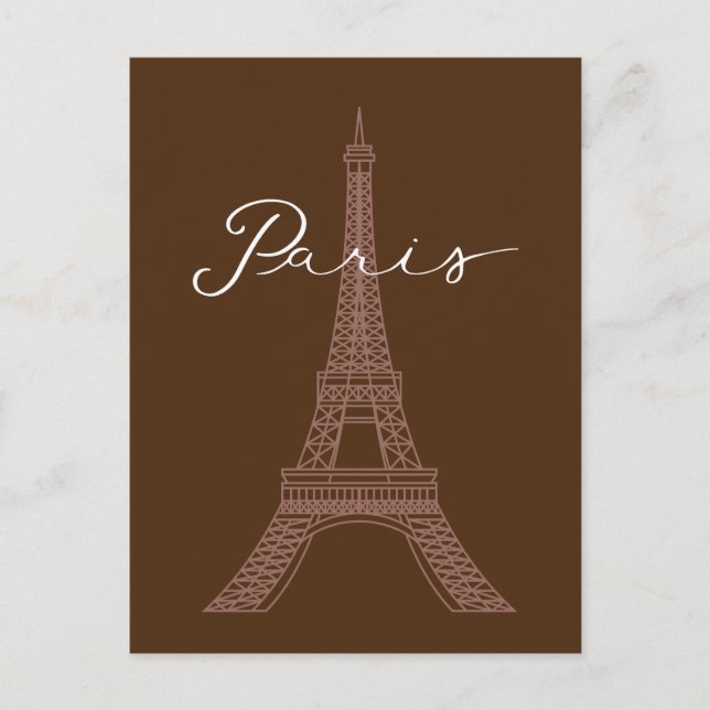 Carte Postale La Tour Eiffel, Le Point de repère Iconique De Par (Devant)