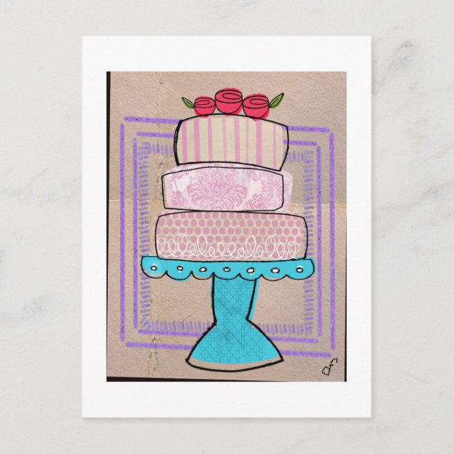Carte Postale La Tour Pastel Motif (Devant)
