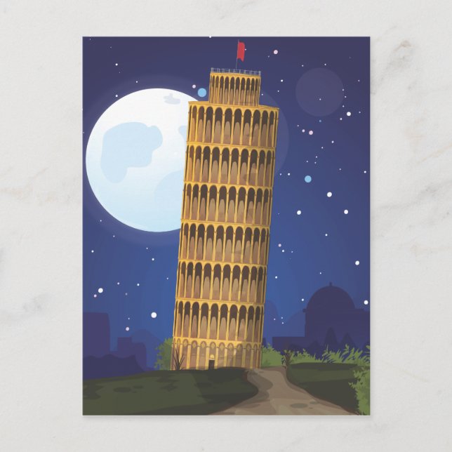 Carte Postale La Tour penchée de Pise (Devant)