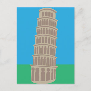 Carte Postale La Tour penchée de Pise d'Italie