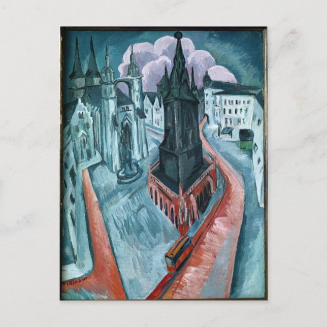 Carte Postale La Tour Rouge à Halle, 1915 (Devant)