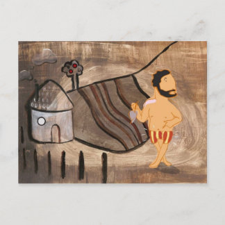 Carte Postale La toute première paire de pantalons d'Adam