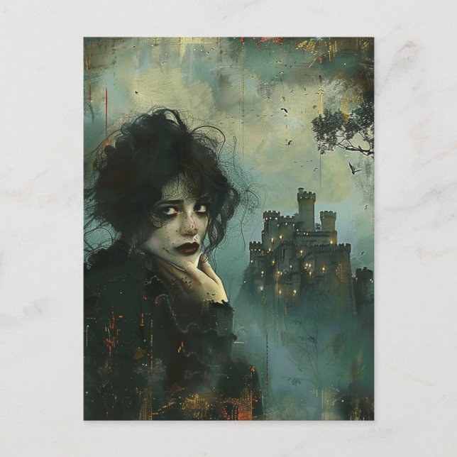 Carte Postale La triste femme au château (Devant)