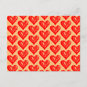 Carte Postale La typographie de l'amour en forme de coeur