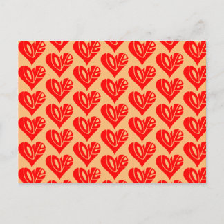 Carte Postale La typographie de l'amour en forme de coeur