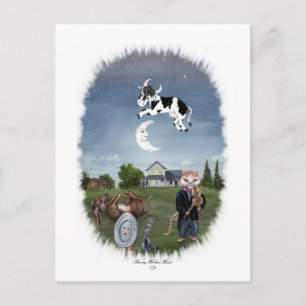 CARTE POSTALE LA VACHE A JUMPÉ AU-DESSUS DE LA LUNE