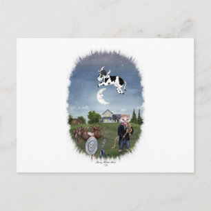 CARTE POSTALE LA VACHE A JUMPÉ AU-DESSUS DE LA LUNE