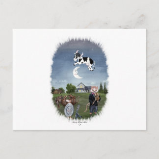 CARTE POSTALE LA VACHE A JUMPÉ AU-DESSUS DE LA LUNE