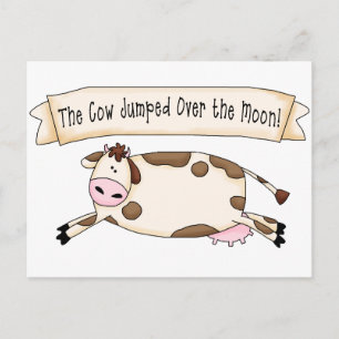 Carte Postale La vache sautait au-dessus de la lune