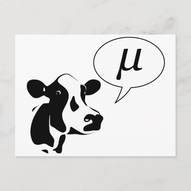 Carte Postale La vache scientifique devient Mu (Devant)