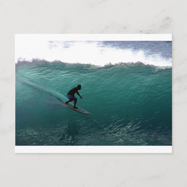 Carte Postale La vague verte de surf Bali (Devant)