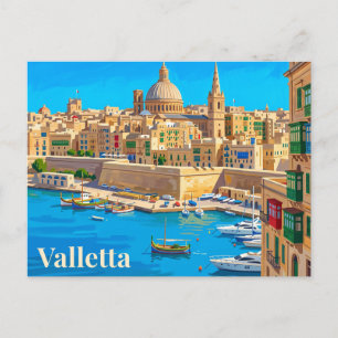 Carte Postale La Valette Malte