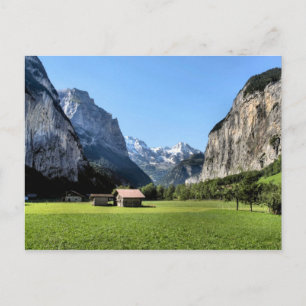 Carte Postale La vallée glaciaire de Lauterbrunnen