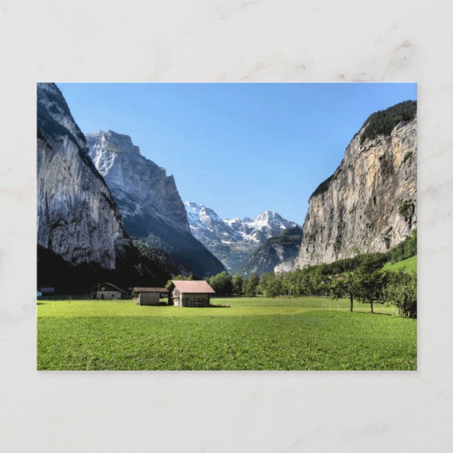 Carte Postale La vallée glaciaire de Lauterbrunnen (Devant)