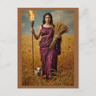 Carte Postale La veille d'automne de Déméter – Un portrait affli
