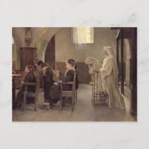 Carte Postale La veille de la première communion, avant 1890