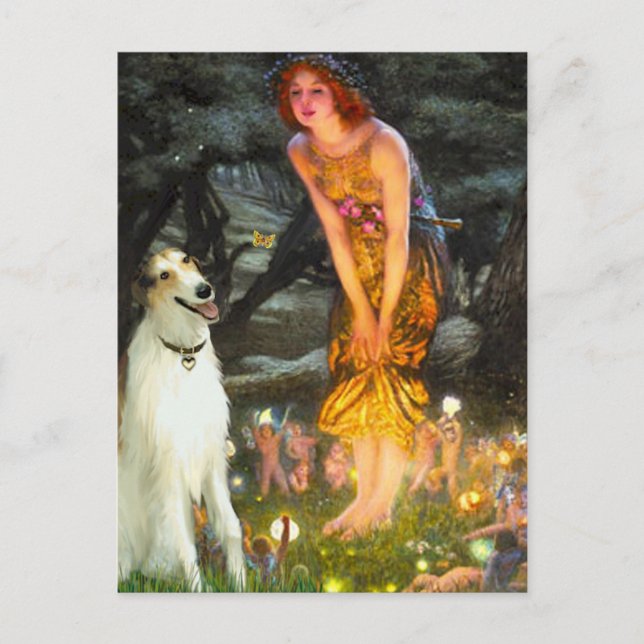 Carte Postale La veille de la Saint-Jean - Borzoi (Devant)