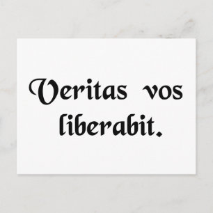 Carte Postale La vérité vous libérera.