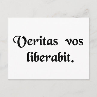 Carte Postale La vérité vous libérera.