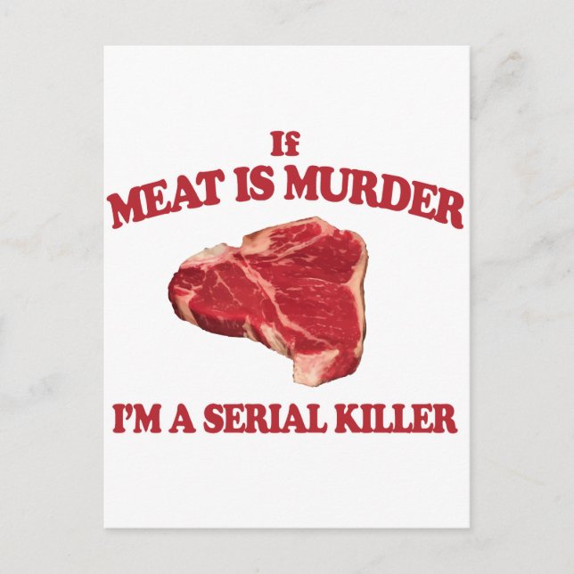 Carte Postale La viande est un meurtre (Devant)