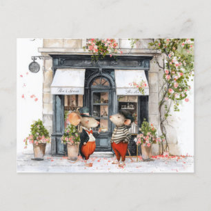 Carte Postale La vie à Mice Town - Discussions autour d'un café