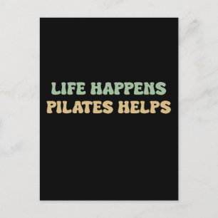 Carte Postale La vie arrive pilates aide Motivation de l'entra