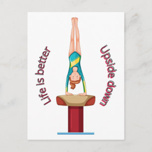 Carte Postale La vie au sol de la gymnastique est meilleure à l'