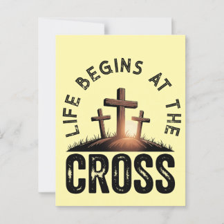 Carte Postale La vie commence à la Croix