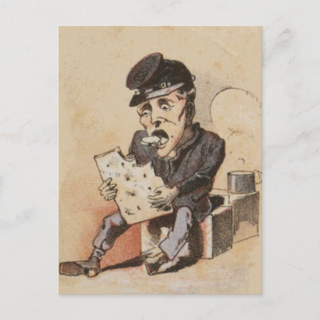 Carte Postale La vie dure de la guerre civile (Devant)