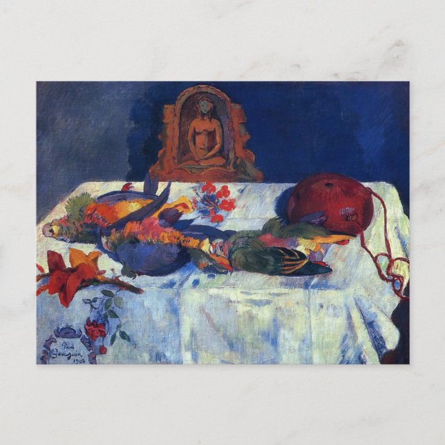 Carte Postale 'La vie encore avec les perroquets' - Paul Gauguin (Devant)