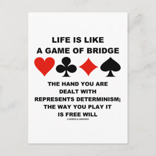 Carte Postale La Vie Est Comme Le Jeu Du Pont Déterministe Libre