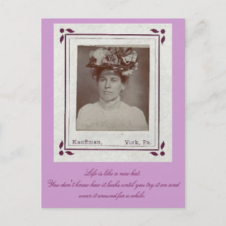 Carte Postale La vie est comme un nouveau Casquette...Essayez-le