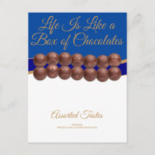 Carte Postale La vie est comme une boîte de chocolats